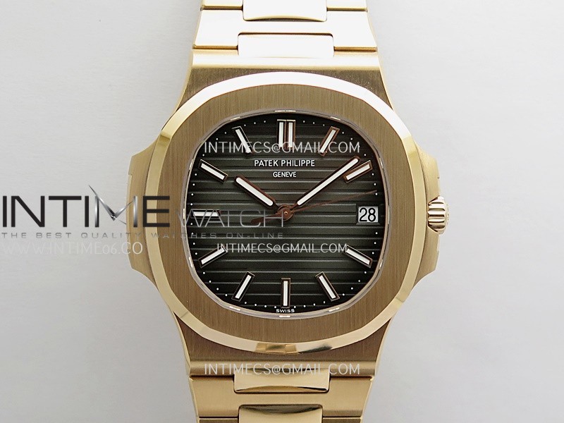 [26.01 UP] DD공장 파텍필립 노틸러스 5711 로즈골드금통 그레이다이얼 브레이슬릿 텅스텐 Nautilus 5711 Gain Weight DDF 1:1 Best Edition Gray Textured Dial On RG Bracelet Super Clone DD324