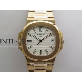 DD공장 파텍필립 노틸러스 5711 로즈골드금통 화이트다이얼 브레이슬릿 텅스텐 Nautilus 5711 Gain Weight DDF 1:1 Best Edition White Textured Dial On RG Bracelet Super Clone DD324