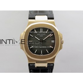 DD공장 파텍필립 노틸러스 5711 로즈골드금통 그레이다이얼 가죽스트랩 텅스텐 Nautilus 5711 Gain Weight DDF 1:1 Best Edition Gray Textured Dial On Black Leather Strap Super Clone DD324
