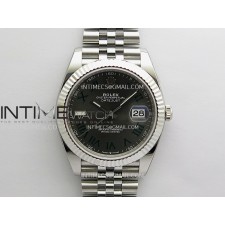 [26.01 UP] CLEAN공장 롤렉스 데이저스트 41 스틸 윔블던 슬레이트로만 그레이다이얼 쥬빌레브레이슬릿 DateJust 41mm 126334 904L SS Clean Plus 1:1 Best Edition Gray Dial Green Roman Marker On Jubilee Bracelet DD3235 클린 플러스