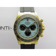 CLEAN공장 롤렉스 데이토나 옐로우골드금통 티파니다이얼 블랙서브다이얼 러버스트랩 텅스텐 Daytona 126518 Gain Weight Clean Plus 1:1 Best Edition Tiffany Turquoise Blue Dial On Oysterflex Rubber Strap DD4131 클린플러스